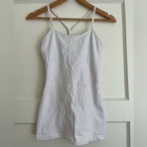 White lululemon Power Y tank top